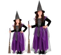W WIDMANN MILANO Party Fashion - Costume da strega per bambino, abito lungo fino a terra e cappello da strega, mago, maga, costume da fiaba