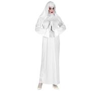 W WIDMANN MILANO Party Fashion - costume da suora fantasma, tunica, copricapo, guanti, fantasma, Halloween, carnevale, festa a tema