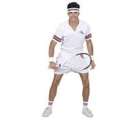 W WIDMANN MILANO Party Fashion - Costume da tennista, maglietta, pantaloni, fascia antisudore, carnevale, festa a tema