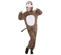 W WIDMANN MILANO Party Fashion - Costume da tigre, tuta con cappuccio, costume da animale per Carnevale