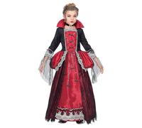 W WIDMANN MILANO Party Fashion - Costume da vampira per bambini, abito con sottoveste e crinolina, collare, Halloween, carnevale