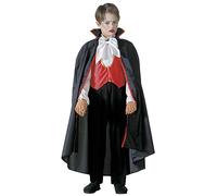 Widmann - Costume da Vampiro per bambino, camicia con pantaloni, gilet, papillon, mantello, succhiasangue, costumi in maschera, carnevale, halloween
