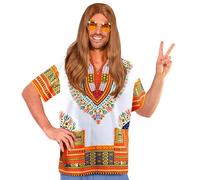 W WIDMANN MILANO Party Fashion - Costume Dashiki, anni '60, Hippie, Flower Power, Peace, Reggae