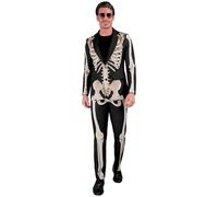 Widmann Skeleton Party Fashion Suit (Jacket, Pants) (L) Black