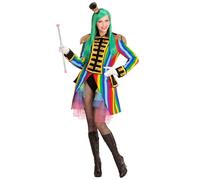 W WIDMANN MILANO Party Fashion - frac da sfilata, arcobaleno, CSD, direttore di circo, uniforme da guardia, clown, showgirl, costume da carnevale