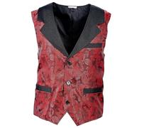 W WIDMANN MILANO Party Fashion - Costume gilet jacquard retrò, vampiro, steampunk, carnevale, Halloween