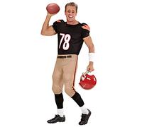 WIDMANN Costume Adulto American football player Taglia S, Multicolore