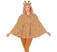 W WIDMANN MILANO Party Fashion - costume giraffa, poncho con cappuccio, carnevale, festa a tema