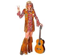 Widmann Costume Hippie Figlia dei Fiori Donna Carnevale Anni '70 Taglia XS