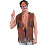 W WIDMANN MILANO Party Fashion Costume Hippie Men, Marrone, XXL, 12170