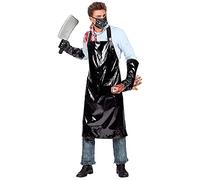 W WIDMANN MILANO Party Fashion - Costume da macellaio horror, grembiule, guanti, maschera, macellaio, macellaio, assassino, festa a tema, carnevale, Halloween