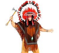 COSTUME CARNEVALE INDIANO PONCHO ABITO TRAVESTIMENTO ADULTO - 00075