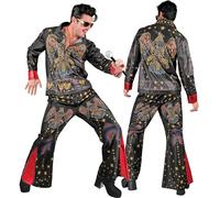 W WIDMANN MILANO Party Fashion - Costume King of Rock'N'Roll, top e pantaloni, outfit anni '50 per carnevale e spettacoli
