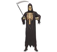 W WIDMANN MILANO Party Fashion - Costume mietitore, tunica con cappuccio, Grim Reaper, travestimento per Halloween