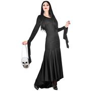 W WIDMANN MILANO Party Fashion - Costume Morticia, abito, strega, fata cattiva, Halloween, carnevale