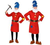 W WIDMANN MILANO Party Fashion - costume da nano, top, cintura, cappello con barba, gnomo, fiaba, festa a tema, carnevale