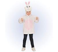 W WIDMANN MILANO Party Fashion - Costume per bambini coniglio in peluche, giacca con cappuccio, coniglio, costume da animale