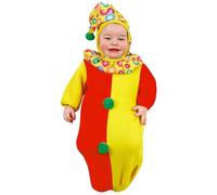 W WIDMANN MILANO Party Fasion- Clown Costume Bambini Unisex, Multicolore, Fino a 9 mesi, 3593W
