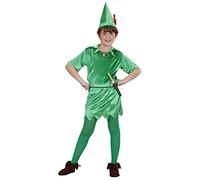W WIDMANN MILANO Party Fashion - Costume per bambini Peter, tunica con cintura e cappello, travestimento da personaggio delle fiabe