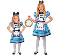 W WIDMANN MILANO Party Fashion - Costume per bambini Wonderland Girl, costume da fiaba, per Carnevale