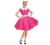 W WIDMANN MILANO Party Fashion - costume rock'n'roll, moda anni '50, vestito con sottoveste, cintura, cerchietto, costumi in maschera