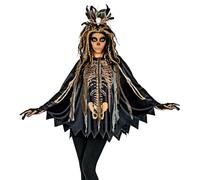 W WIDMANN MILANO Party Fashion - Costume sacerdotessa voodoo, poncho, mantello, maga, festa a tema, Halloween