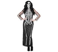 W WIDMANN MILANO Party Fashion - Costume da scheletro, abito in pizzo, festa a tema, Halloween, carnevale