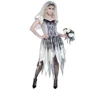 W WIDMANN MILANO Party Fashion - Costume sposa fantasma, abito con velo, fantasma, zombie, costume di Halloween