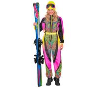 W WIDMANN MILANO Party Fashion - Tuta da sci da donna, tuta con cintura, costume con motivo animale, per carnevale, après-ski e festival