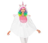 W WIDMANN MILANO Party Fashion - Costume da unicorno, poncho con cappuccio, carnevale, festa a tema