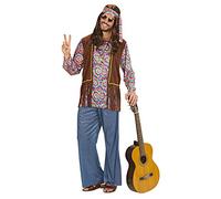 W WIDMANN MILANO Party Fashion - Costume uomo hippie psichedelico, flower power, reggae, costumi carnevale