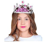 W WIDMANN MILANO Party Fashion Costumi per Feste e Occasioni | Happy Birthday Girl Tiara Bambino | Costume di Carnevale | Vestiti