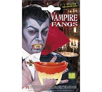 W WIDMANN MILANO Party Fashion Denti da Vampiro Fosforescenti per Adulti, Verde, Taglia Unica, 4096V