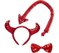 W WIDMANN MILANO Party Fashion- Diavolo in Paillettes Set Travestimento Adulto Unisex, Multicolore, 1058