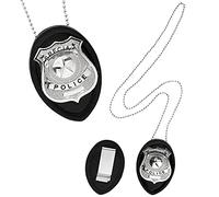 W WIDMANN MILANO Party Fashion - Distintivo da poliziotto con collana, agente speciale, poliziotto, poliziotto, costumi in maschera