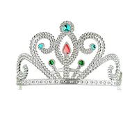 W WIDMANN MILANO Party Fashion, Elegante tiara in argento, finte pietre preziose colorate, comfort leggero, taglia unica, perfetta per tutte le occasioni, dimensioni pratiche 4x14x21 cm