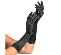 W WIDMANN MILANO Party Fashion - Guanti in raso con spandex, 1 paio, lunghezza 40 cm, accessorio, anni 20, carnevale