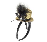 W WIDMANN MILANO Party Fashion - Fascia con mini cilindro, mini cappello con fiocco, accessorio per costumi in maschera