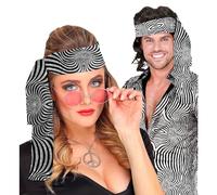 W WIDMANN MILANO Party Fashion - Fascia per capelli anni '60 e '70, accessorio per hippie, flower power, carnevale