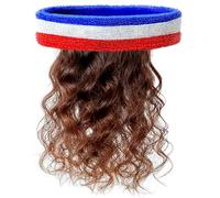 W WIDMANN MILANO Party Fashion - Fascia per capelli con ciuffo | Con capelli sintetici ricci, accessorio per costumi sportivi, retrò e anni '80