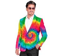 W WIDMANN MILANO Party Fashion- Fiesta Moda Jackett Giacca Party Fashion Men, Colori dell'arcobalenofarben-Tie Dye, L, 39583