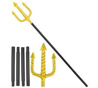 W WIDMANN MILANO Party Fashion - Forchetta a spirale dorata con bastone nero o rosso, tridente di Poseidone, sirene, diavoli