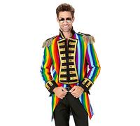 WIDMANN MILANO PARTY FASHION - frac da sfilata in costume, coriandoli, arcobaleno, CSD, direttore di circo, uniforme da guardia, clown, showmen, carnevale