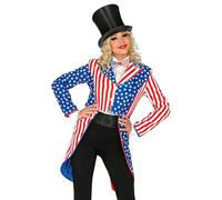 WIDMANN MILANO PARTY FASHION - Frac da parata USA, uniforme da guardia, stelle e strisce, bandiera americana, costumi di carnevale
