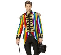 WIDMANN MILANO PARTY FASHION - frac da sfilata in costume, coriandoli, arcobaleno, CSD, direttore di circo, uniforme da guardia, clown, showmen, carnevale
