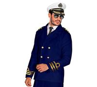 W WIDMANN MILANO Party Fashion - Giacca da ammiraglio e capitano da uomo | Giacca da marina in stile uniforme per costumi da ammiraglio, capitano e marinaio, Carnevale, feste a tema