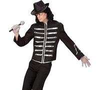 W WIDMANN MILANO Party Fashion - Giacca da sfilata, nero, cantante, pop star, rock star, gotico, costume in maschera per uomo