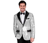 W WIDMANN MILANO Party Fashion - Giacca Party Fashion con paillettes da uomo, raso, Disco Fever