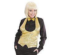 Gilet in paillettes oro da donna