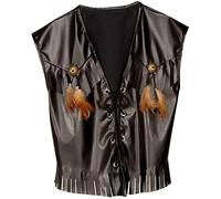 W WIDMANN MILANO Party Fashion - Gilet cowboy, in ecopelle, rocker, biker, costume western